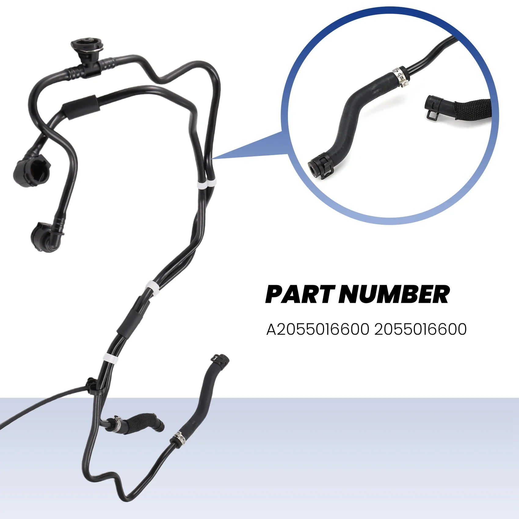 Rura wydechowa Klasy C Pomocnicza butelka na wodę Rura na wodę A 2055016600 2055016600   dla Mercedes-Benz CLA 180 CLA 200 CLA 220