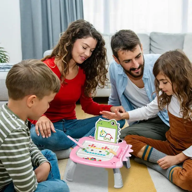 Magnetische Schreibtafel für Kinder magnetische Punkt kunst Reises pielzeug magnetisches Zeichenbrett für Kinder Farbform muster Kunst block magnet