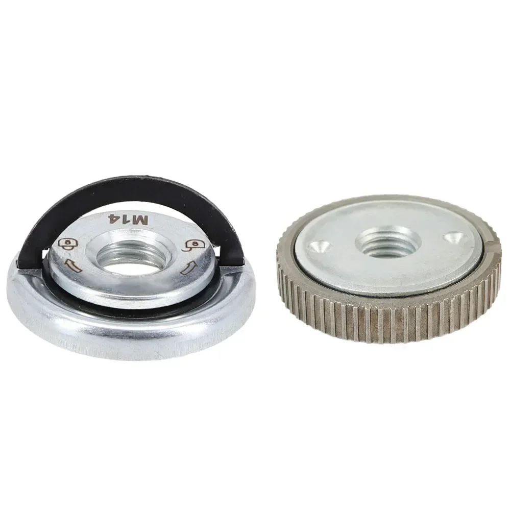 2pcs Angle Grinder Thread Inner Outer Flange Nut Quick Release Locking Nut Angle Grinder Pressure Plate Power Tool Part