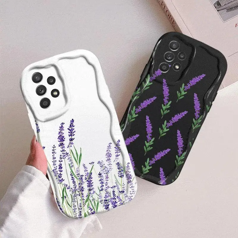 Lavender Flowers For Samsung Galaxy A15 A73 A72 A54 A53 A52 A33 A34 A42 A32 A24 A23 A22 A14 A13 A12 5G Soft Phone Case  fundas