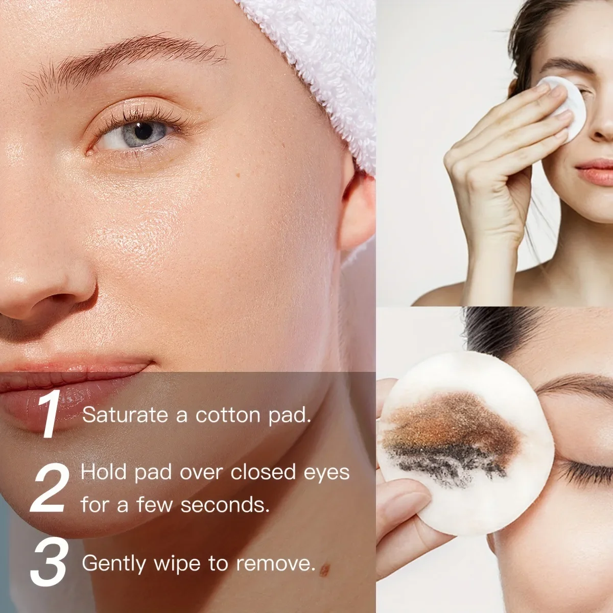 USHAS limpieza profunda agua hidratante no irritante inofensivo suave removedor de maquillaje Facial no irritante seguro de usar