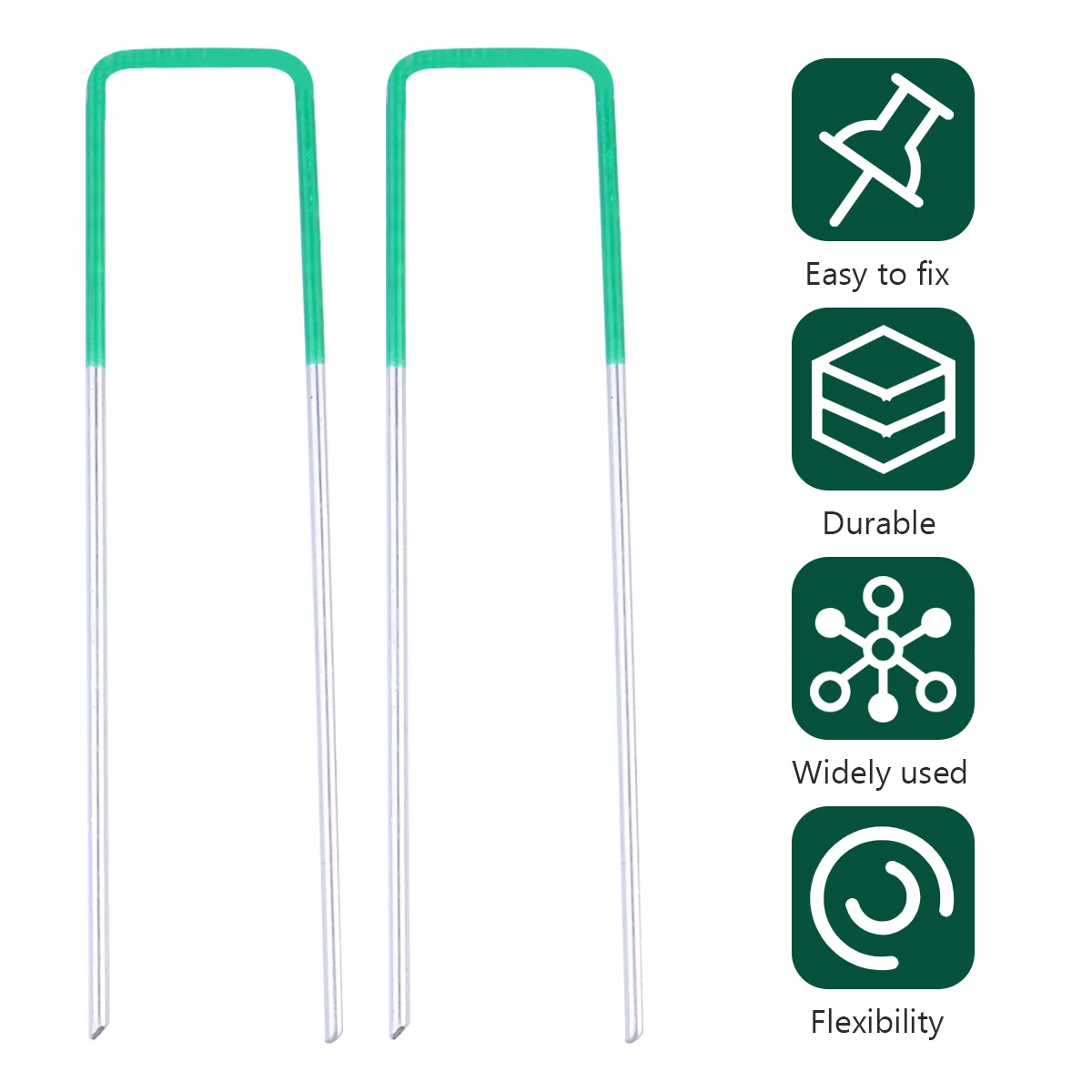 

60 шт U-образные оцинкованные стальные пейзажные штифты, садовые колья, антикоррозийные колышки для газона для палаток, крепежные колышки для вечеринок, уличные колышки