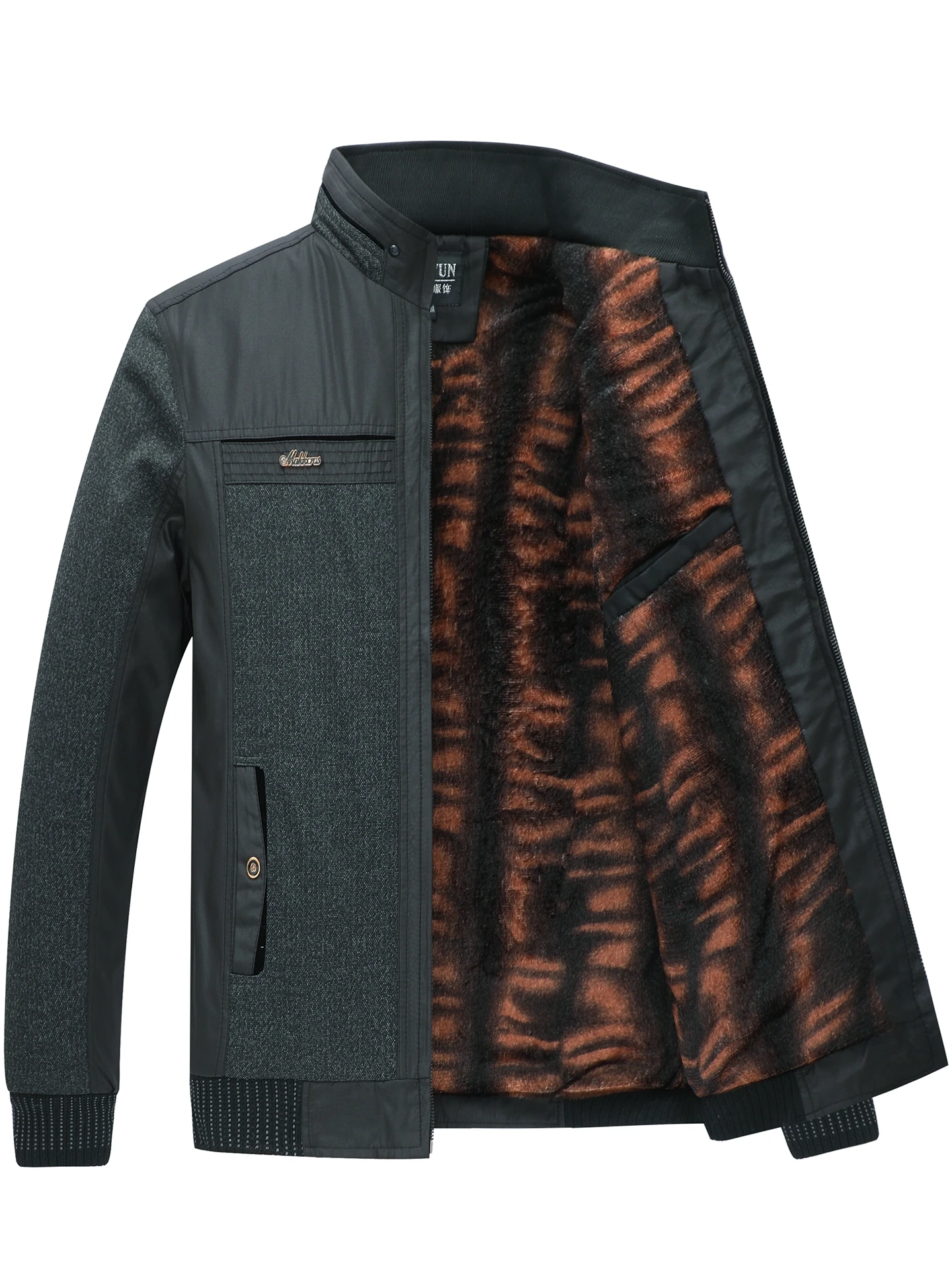 

Мужская зимняя куртка с утепленной флисовой подкладкой, хлопковое пальто, теплое, модное, в городском стиле, для мужчин среднего и старшего возраста