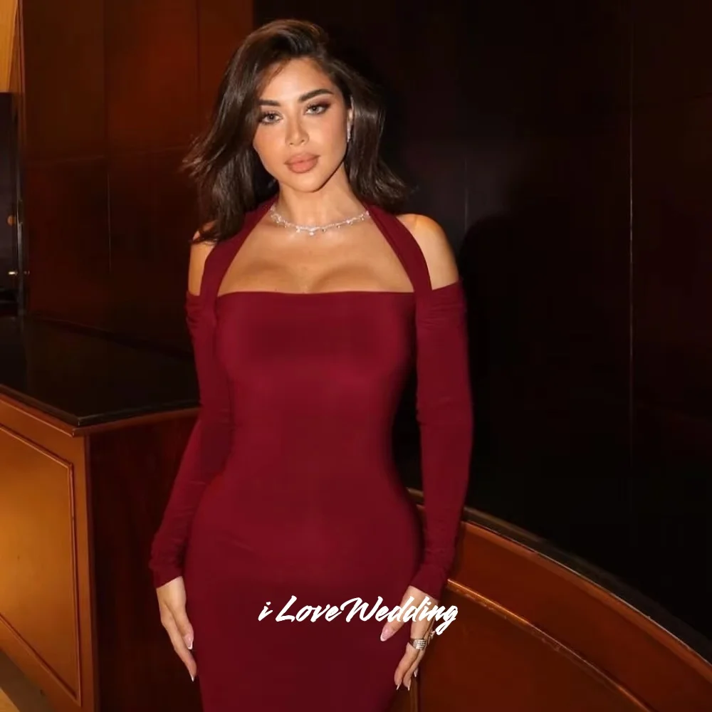 فساتين سهرة رسن أحمر 2025 ساتان كم طويل حورية البحر طول الأرض بدون حمالات مثير مطوي فساتين حفلات الزفاف حسب الطلب #2