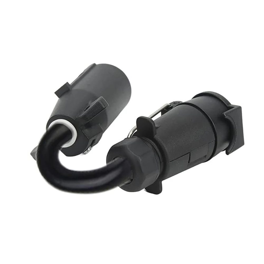 1Pc 7-pin European Socket to 7-pin US Plug Trailer Adapter Connector 7 Blade RV to 7 Way Pin Adapter Trailer Light Converter