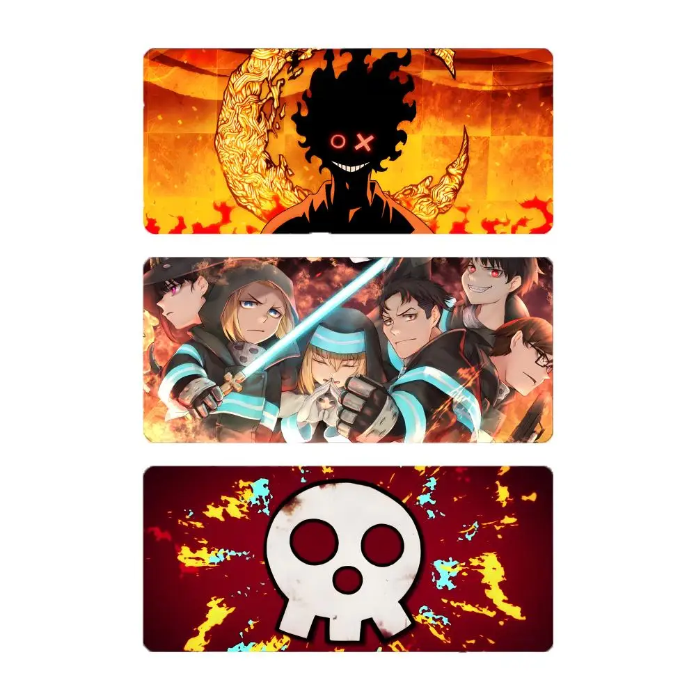 anime action F-Fire Force Mouse Pad Mousepad Large Gaming LockEdge Thickened PC Table Desk Mat