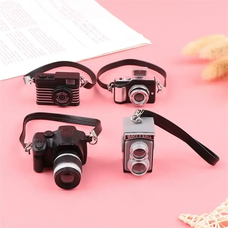 1/12 Dollhouse Mini Camera Model Infants Photo Decorations Newborn Photography Props Retro Miniature Camera