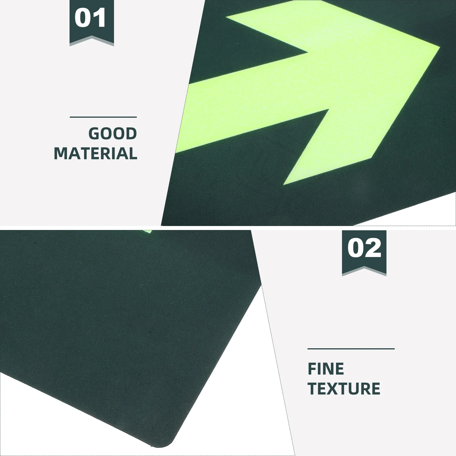 8 pcs Evacuation Stickers Waterproof Clear Arrows Safety Signs Fire Exit Emergency Route Indicators