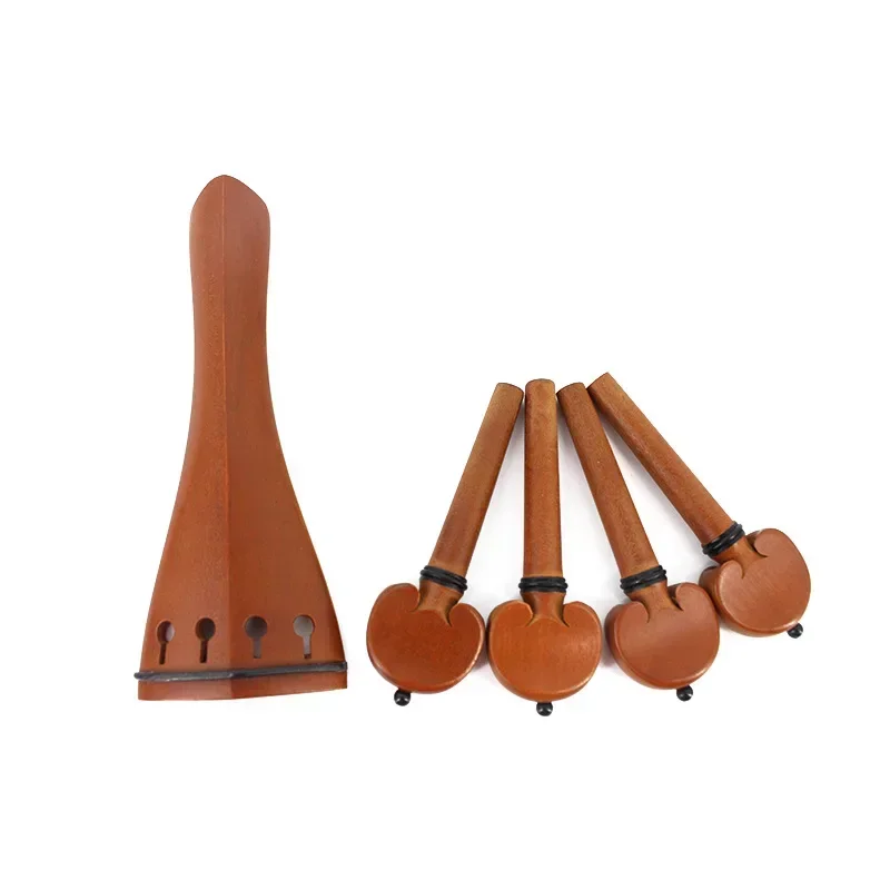 

High-quality jujube violin accessories, carved jujube wood, chord shaft, pull plate, gill drag set