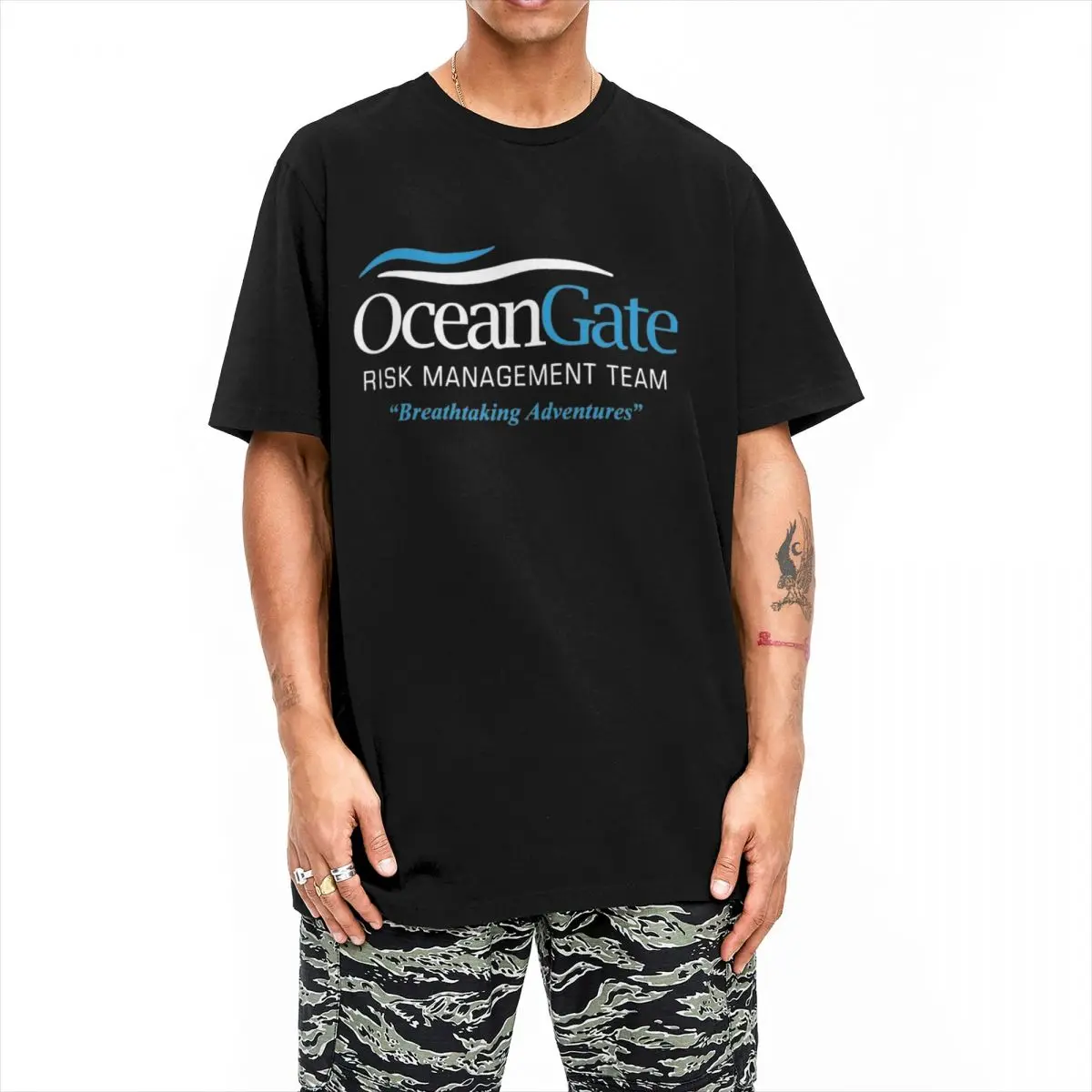 Oceangate Risiko management Zubehör Hemd Männer Frauen atember aubende Abenteuer T-Shirt reine Baumwolle T-Shirts Kurzarm Stoff