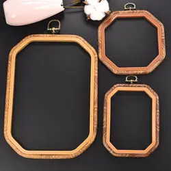 Plastic Retro Square Frame Embroidery Hoop Ring DIY Needlecraft Cross Stitch Machine Loop Hand Household Sewing Tools