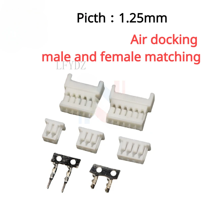 20 Sets/lot  JST 1. 25mm Spacing Male and Female Air Docking Male and Female Terminal Supporting Connector Connector 2p-10p