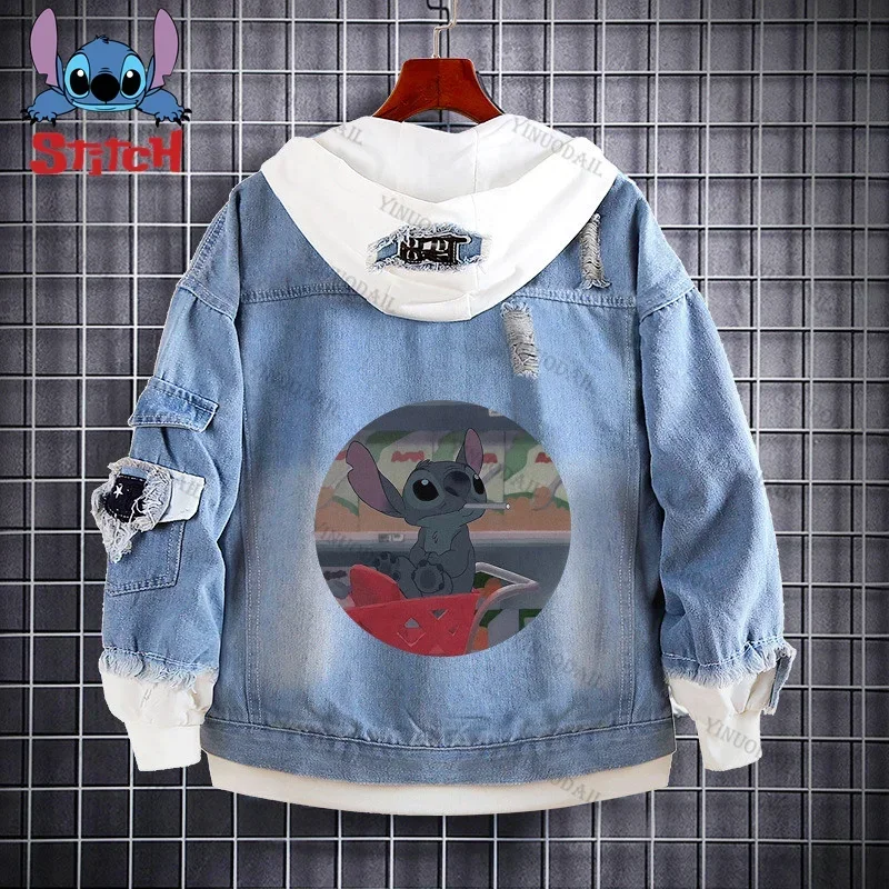 Dr. Jumba Jookiba Woops Lilo & Stitch Denim Jacket Anime Fifures Coat Sudadera Para Hombres Jean Hooded Cosplay Costumes Gifts