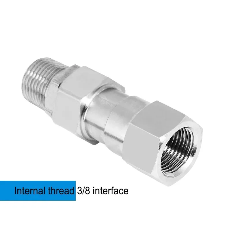 High Pressure Washer Swivel Joint Stainless Steel Anti Winding Connector NPT 1/4 3/8 Female Male Thread Hose Adapter Fitting ﻿ view 5