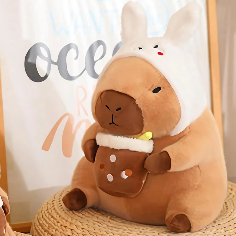 Capybara Plush Toy Pillow, Cute Capybara Stuffed Animal, Soft Capybara Plushie Toy Doll Pillow,Stuffed Capybara Toy Durable A