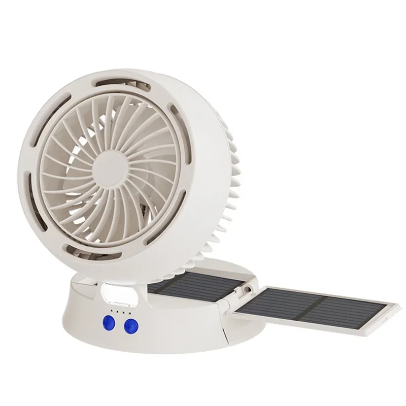 Portable Solar Fan with USB Charging Outdoor & Camping Use Personal Cooling Device