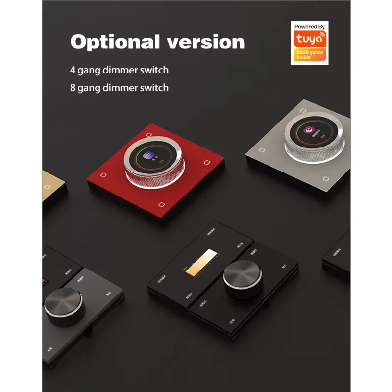 STLF Tuya المنزل الذكي 240 فولت مفاتيح الحائط واي فاي زيجبي يعتم المشهد التبديل 4way 8way Led التحكم مفتاح ذكي