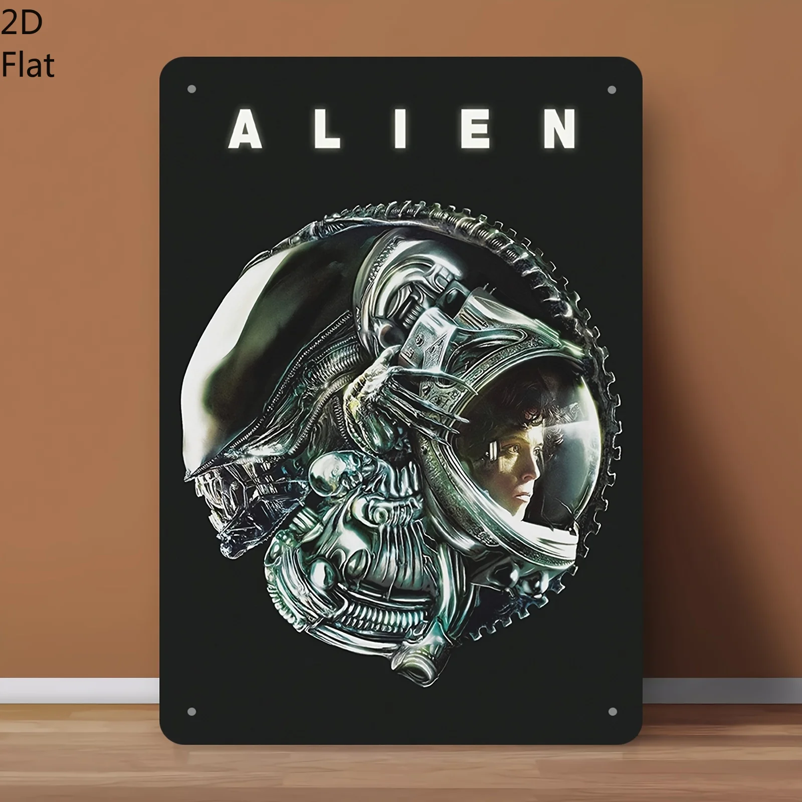 Vintage Alien Movie Poster Metal Sign -  Tin Wall Art for Men'S Caves, Bars, Garages and Home Theaters - Easy to Hanging, No Pow