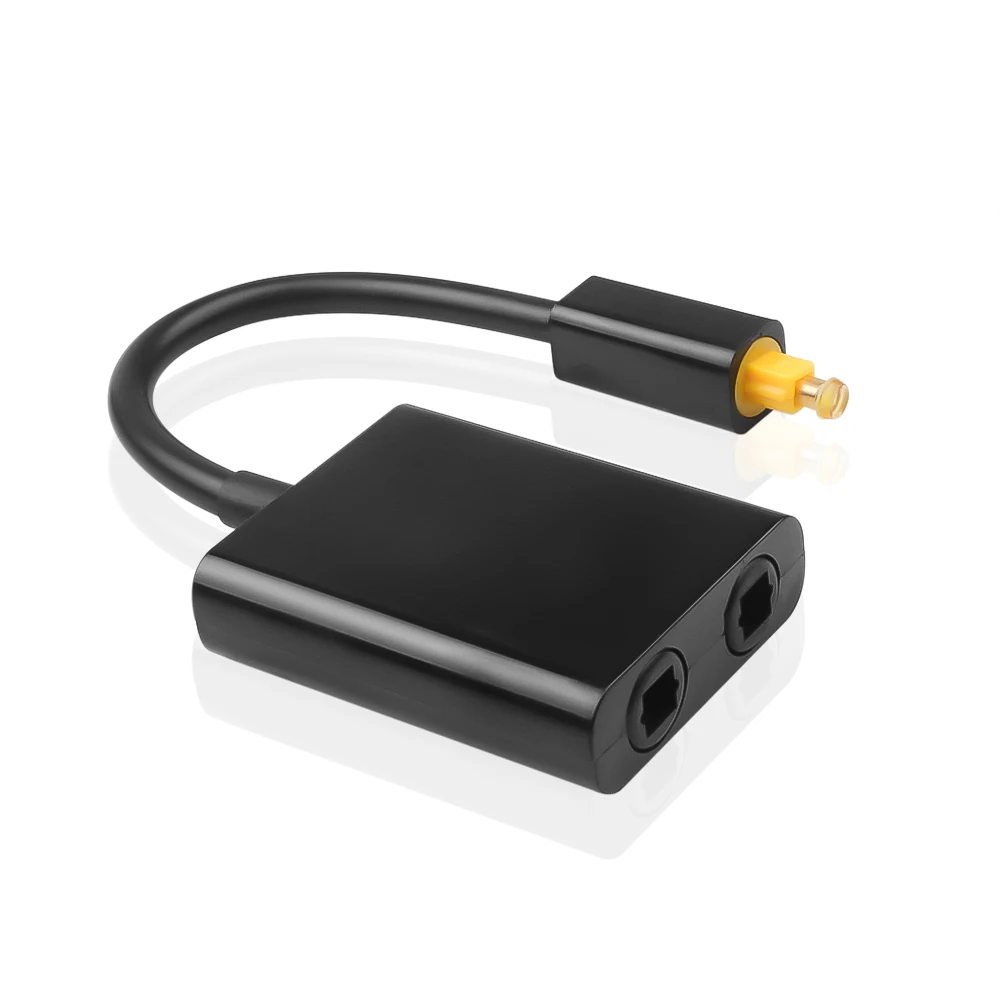 Toslink Audio Splitter Adapter Digital 1 Eingang 2 Ausgänge SPDIF Optisches Glasfaserkabel Splitter Hub für DVD Optischer Konverter – Detail 4