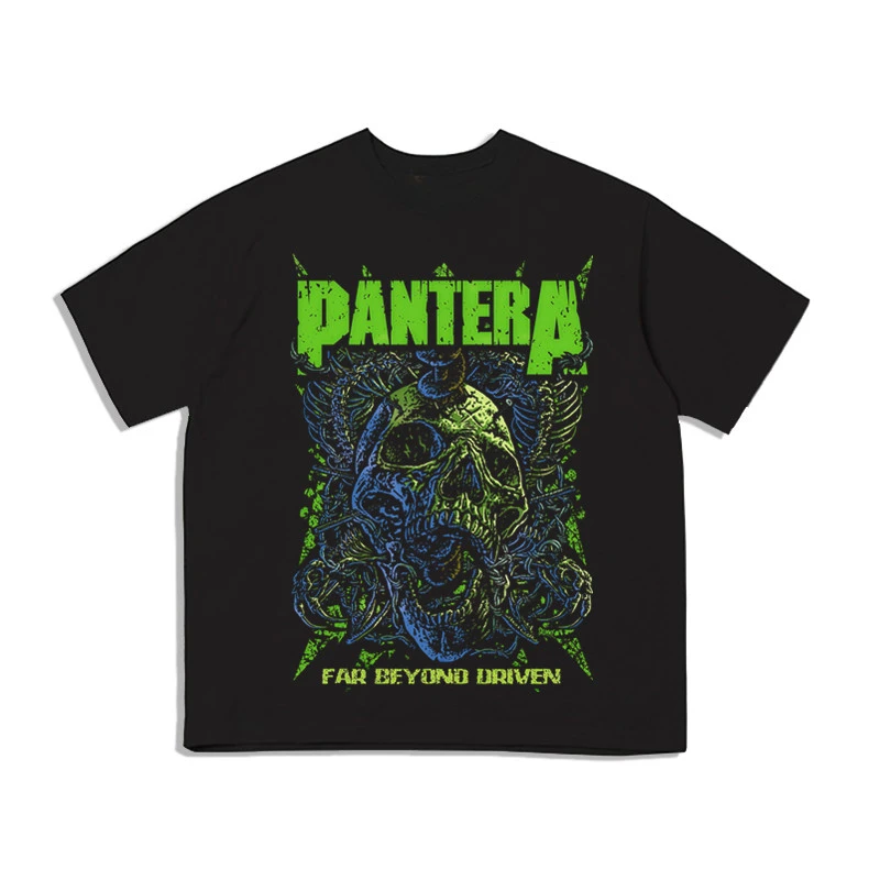 

Pandora PANTERA Rock Band T-shirt Men's and Women's Stylish Casual High Quality Motorcycle Short Sleeve T-shirt