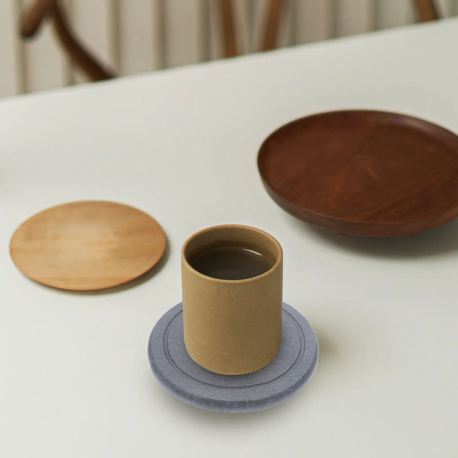 4Pcs Diatomite Cup Drying Mat Absorbent Coaster for Drink Table Coffee Bar Home Hotel Restaurant Soap Dish Toothbrush Cup
