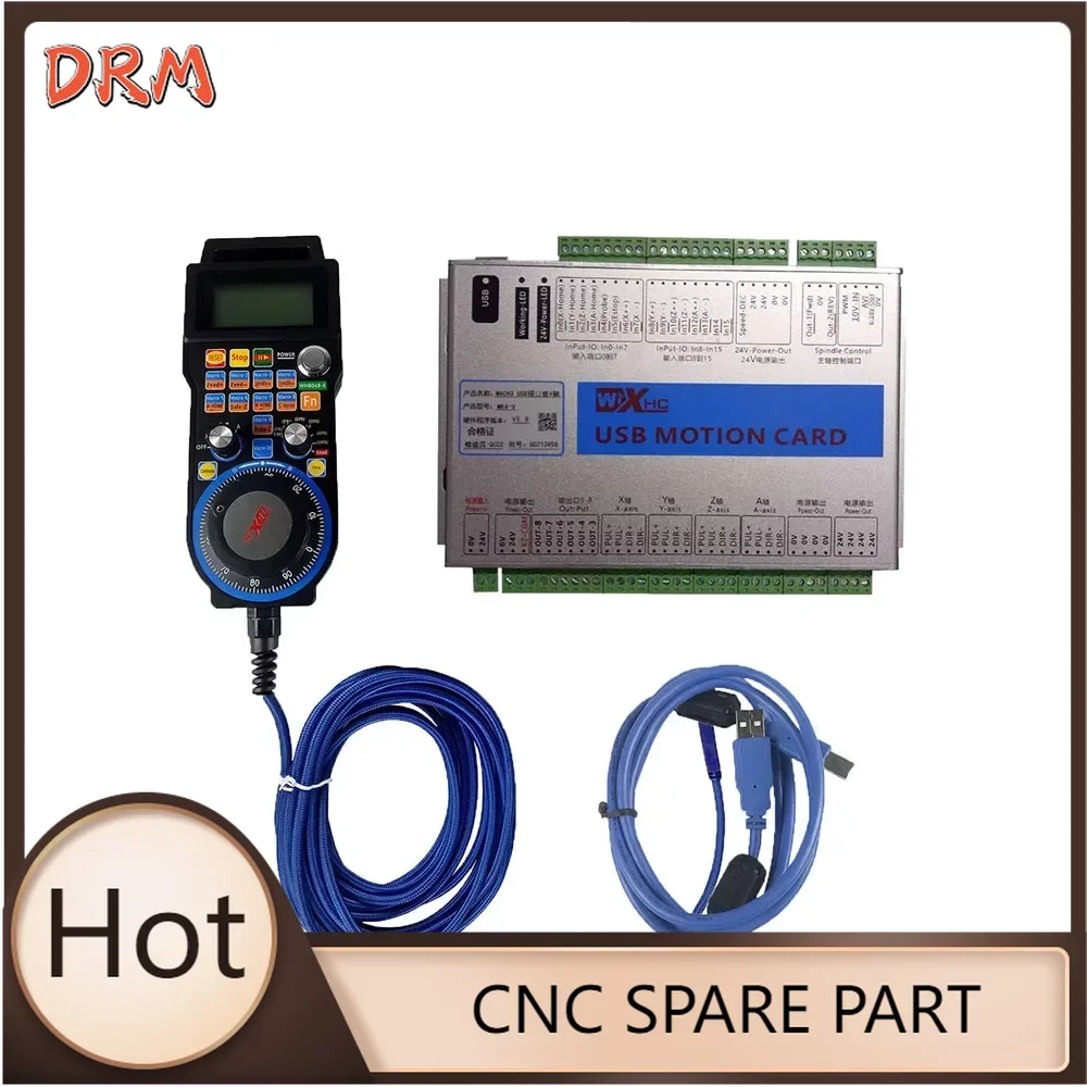 CNC Mach3 Controller Ethernet Breakout Board MKX-V Specialfication 3/4/6 axis+LHB04B-4/6 Wired handwheel 2000KHz