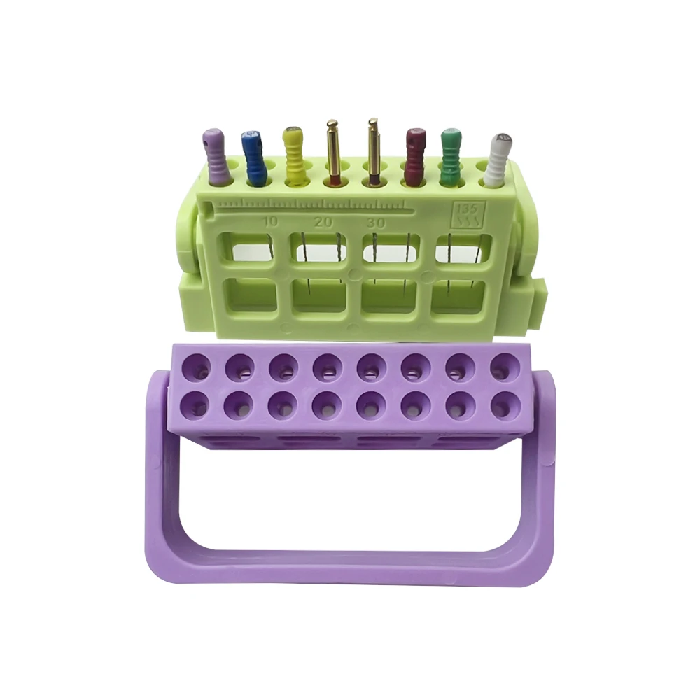 30Pcs 16 Hole Dental Endodontic File Holder File Drill Stand Block Autoclavable Root Canal Disinfection Box Organizer Instrument