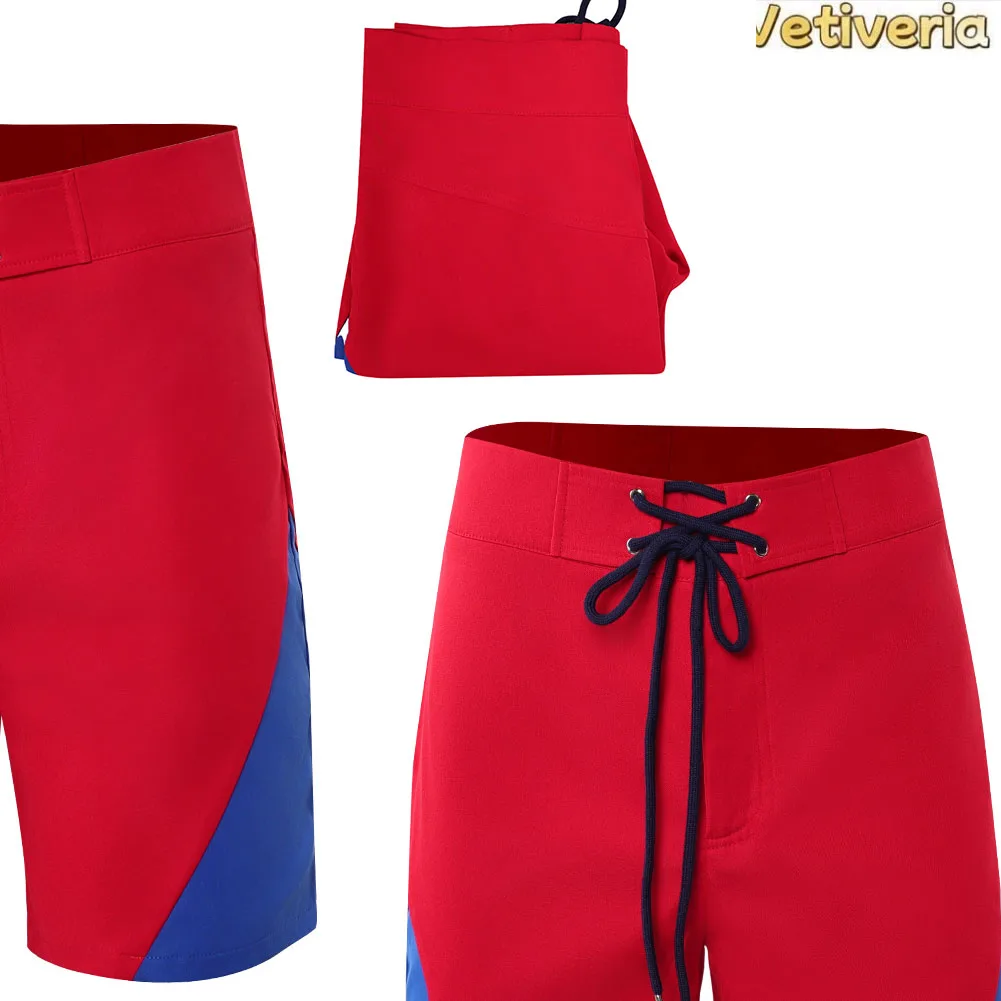 Matt Brody Cosplay Kostüm Herren Rote Strandshorts Film Bay Watch Fantasy Verkleidung Kleidung Halloween Karneval Party Rollenspiel Anzug