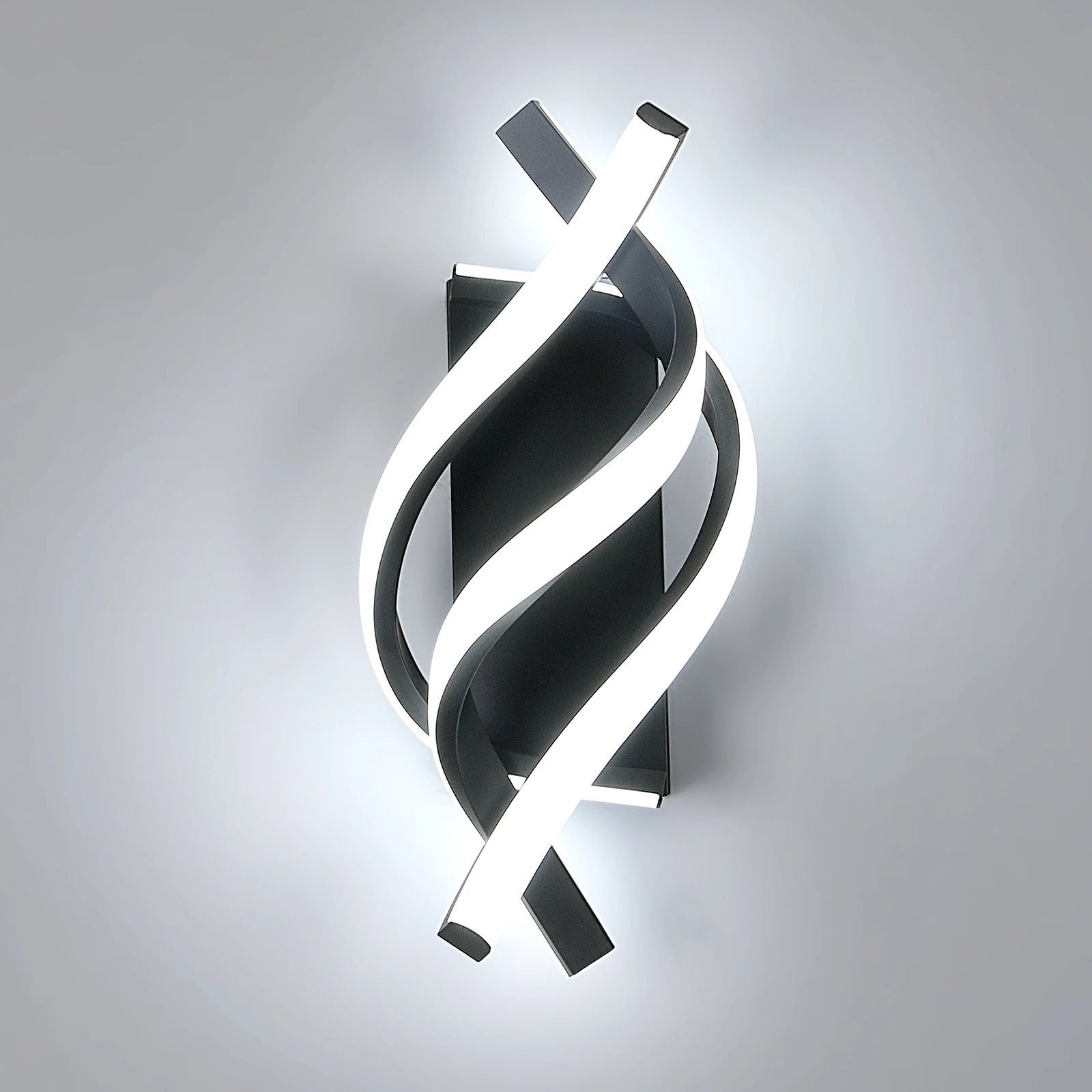 Sconce da parete a LED per interni da 19 W, lampada da parete moderna e semplice, illuminazione da parete per interni bianco freddo 6500 K per soggiorno, camera da letto, corridoio