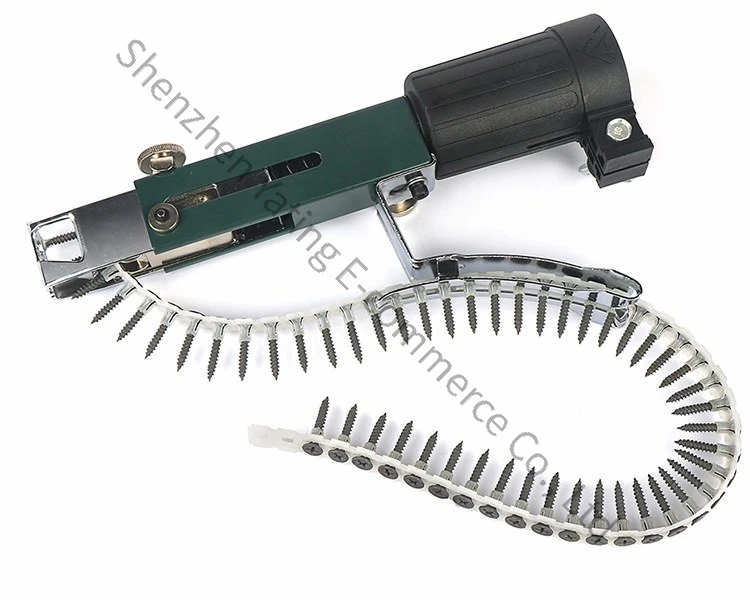 Electric Drill Chain with Screw Gun Converter, Continuous Electric Screwdriver, Gypsum Board Tool, Automatic Nailing
