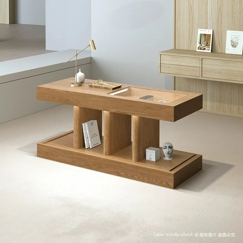 Nakashimadai Glass Cabinet Jewelry Necklace Jade Display Cabinet Optical Shop Boutique Display with Lighting Middle Table