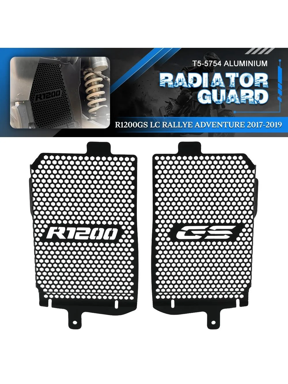 Pour BMW R1200GS R-1200-GS Rallye 2017 2018 2019 radiateur garde protecteur Grille refroidisseur couverture réservoir d'eau Protection R 1200 GS