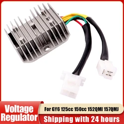 12V Motorcycle Voltage Regulator Rectifier 2 Plug Waterproof For GY6 125cc 150cc 152QMI 157QMJ CH125 Scooter ATV Moped Quad