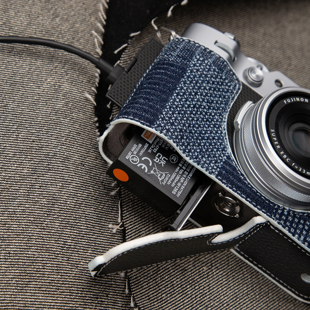 Полусумка для камеры X100VI из натуральной кожи для Fujifilm Fuji X100VI, чехол в клетку X100VI, защитный чехол, сумка, аксессуары для камеры