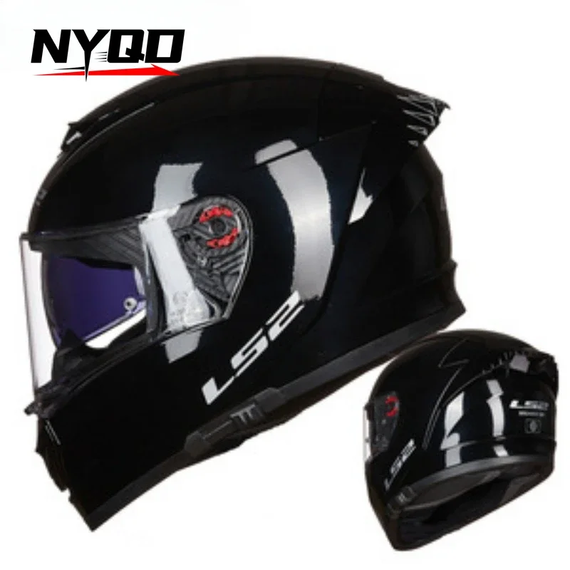 Motorcycle Helmets for Men and Women Fully Covered Dual Mirror Opening Helmet All Season Universal Motorcycle Safety Helmet 390