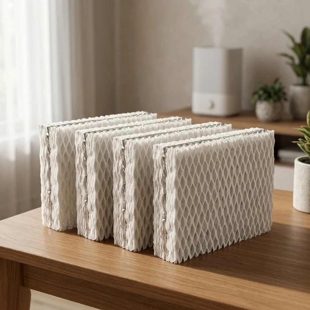 4-Pack Humidifier Filters Compatible with For WF813 For Equate DH830 DH832 Natural Hydrophilic Mesh 5.8x3.5x1.5