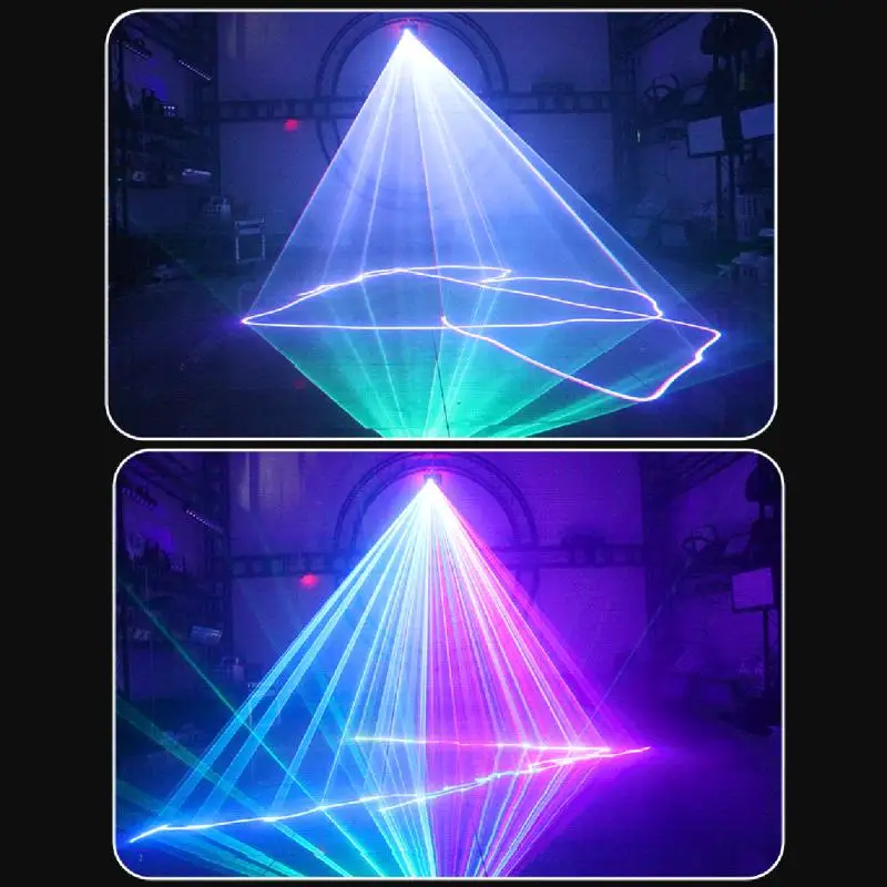 500mw RGB Full-color Scanning Laser Light Beam Line Pattern Full-Color Bar Stage KTV Room Party Laser Light Club DMX Light