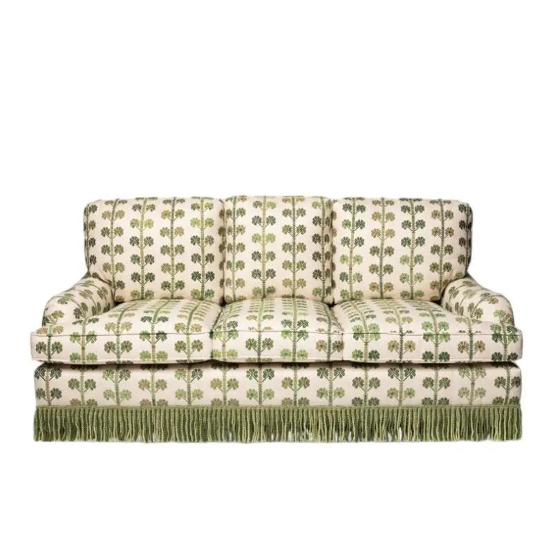 &Furniture Modern Sofa Handcraft Luxury Fringed Couch for Living Room Bar Club Furniture