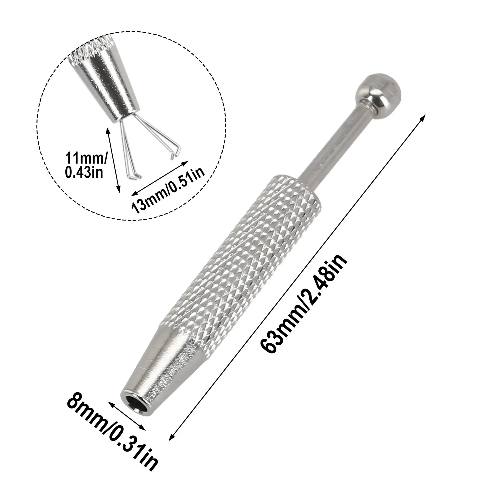 Piercing Ball Grabber Tool Pick Up Tool With 4 Jaw Holder Diamond Claw Tweezers For IC Chips Gems