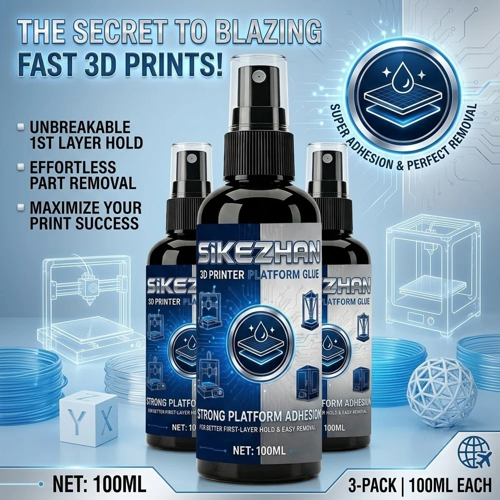 3D Printing Platform Spray Glue 100ml Anti Warping Liquid Adhesive Easy Print Removal For Ender 3 PLA PETG PEI Glass Spring Stee