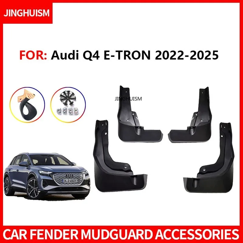

For Audi Q4 E-TRON 2022-2025 Mud Flaps Car Accessories for Fender Mudguards Splash Guards Black for Protection Against Dirt Mud