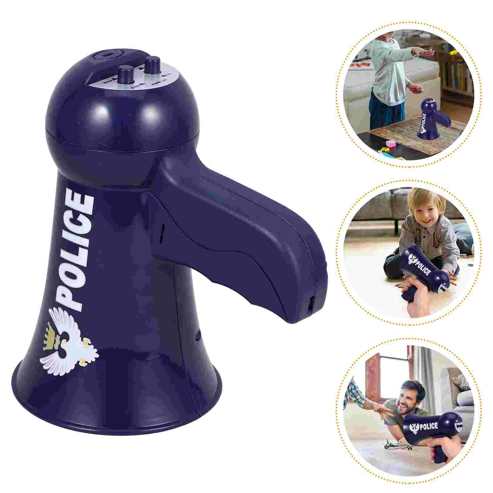 Children Megaphone Toy Simulation Speaker Kids Pretend Play Police Firefighter Educational Trumpet Safe Plastic