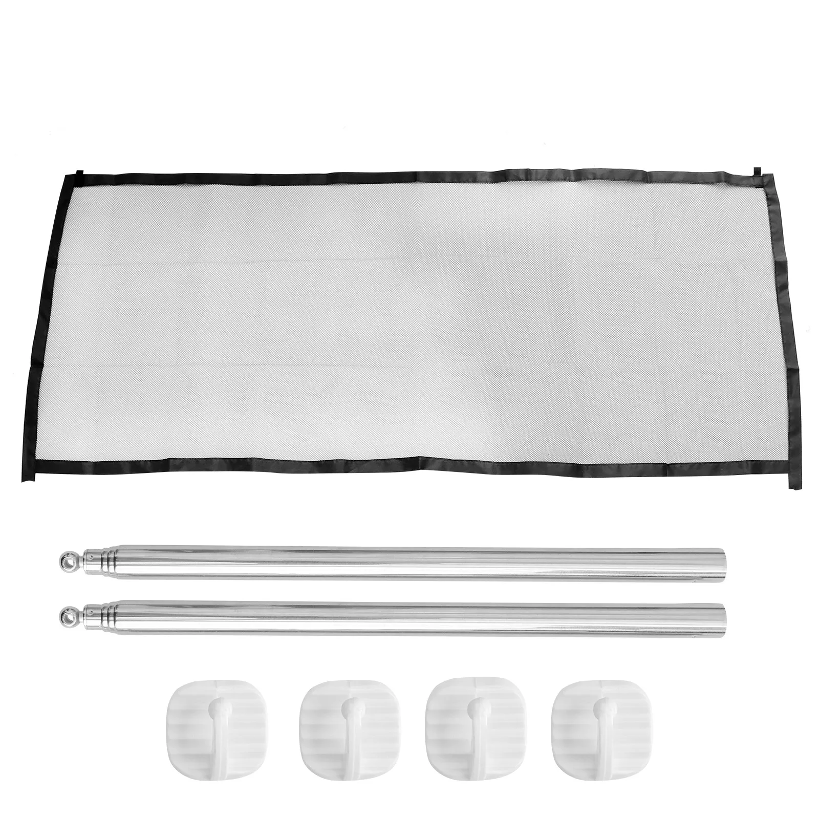 

2Sets Pet Safety Fence Portable Foldable Dog Enclosure Net Strong Isolation Barrier for Home Travel Use Black Dog Barrier