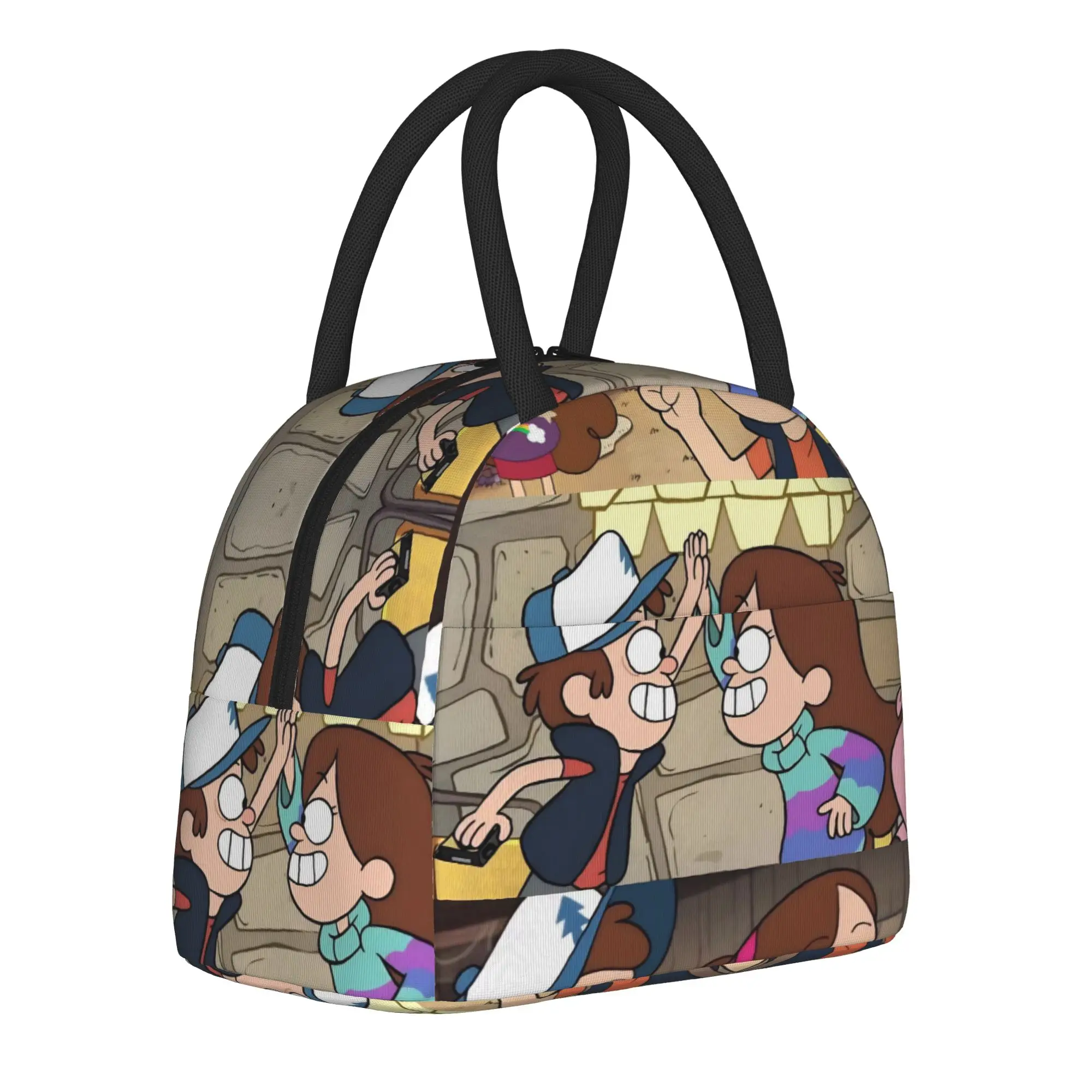 G-Gravity Falls Thermal Insulated Lunch Bag for Work  Reusable Bento Box Men Women Thermal Cooler Lunch Boxes