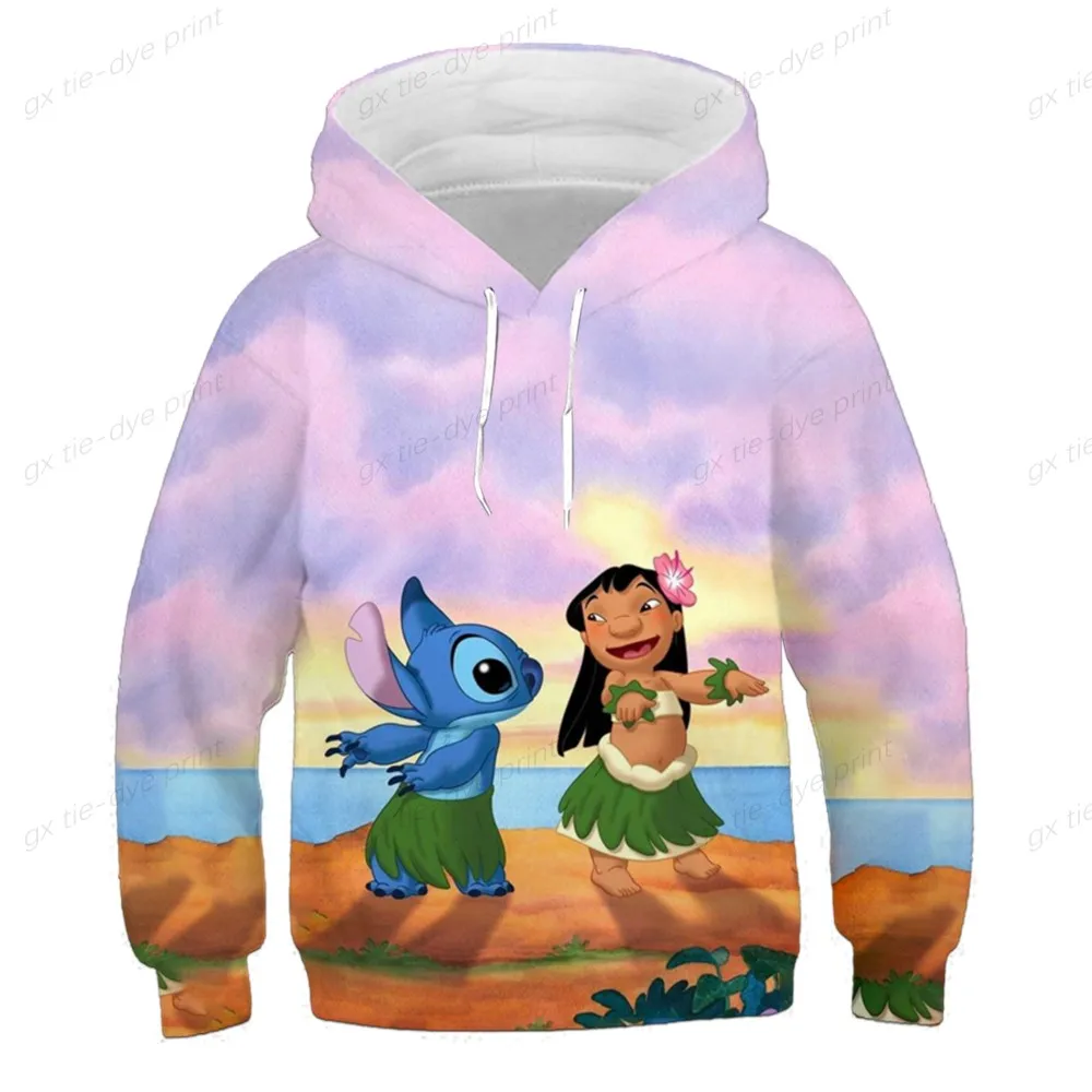 Kids Stitch Hoodie Stitch Clothing Stitch Sweatshirt Clothing Boys Girls Cool Stitch Cartoon Anime Graphic Print 3D Hoodies Teen