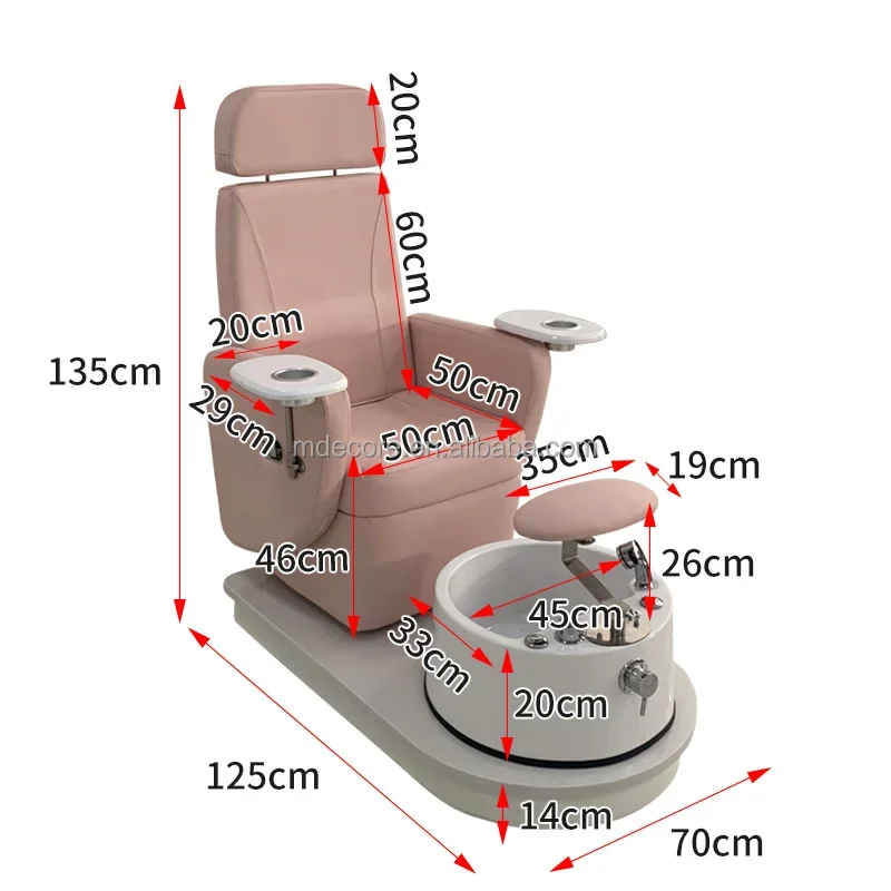 Luxury Comfortable Nail Art Sofa Chair Multifunctional Pedicure Spa Chair Eyelashes Extend Facial Beauty Features Salon's Health