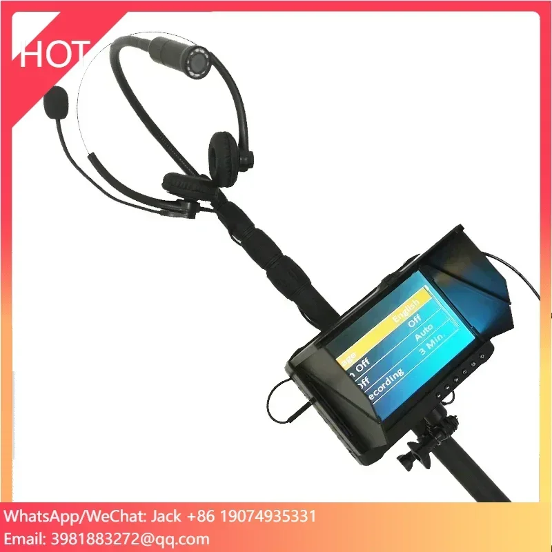Portable 5 meters Telescopic Pole Two-way Intercom 5MP HD Visual Audio Video Life Detector