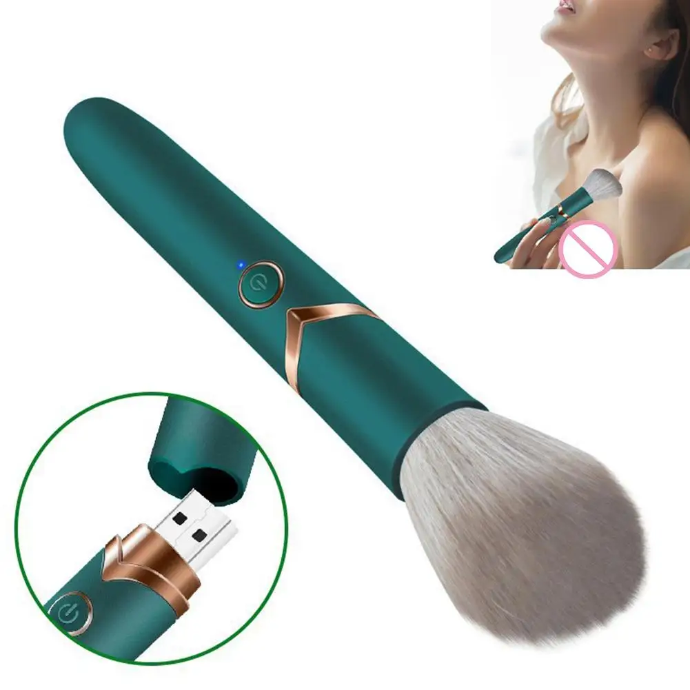 Brosse de maquillage électrique avec fond de teint vibrant à double tête, brosse de Massage pour mélange de produits pour adultes, résonance à Double tête
