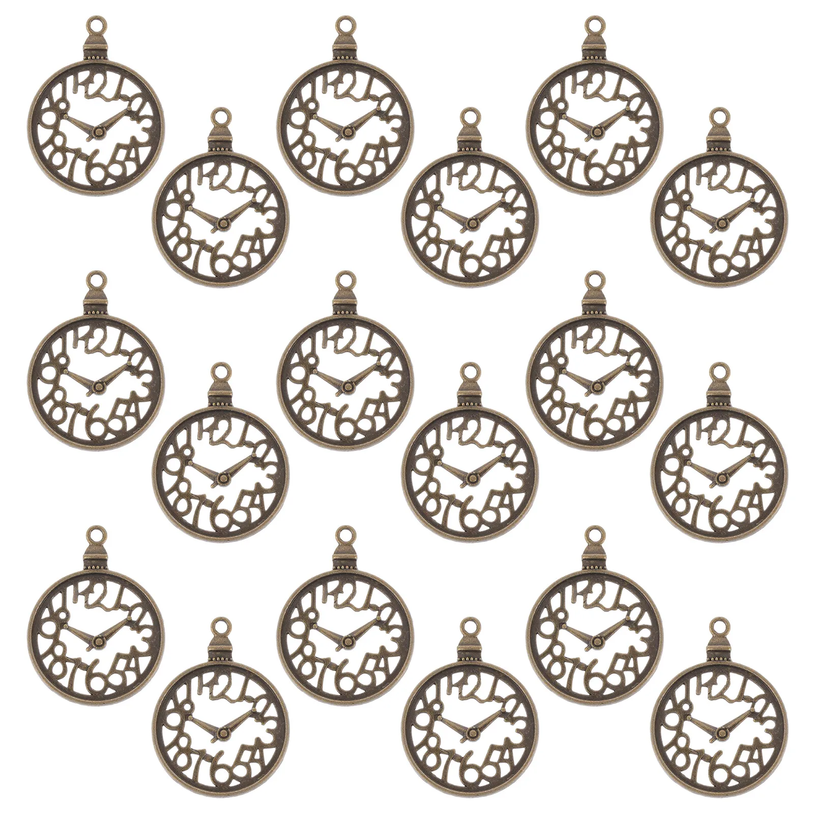 

60 Pcs Retro Clock Accessories Alloy Pendants for DIY Jewelry Necklace Bracelet Earring Supplies Charms Decorative Smooth Non