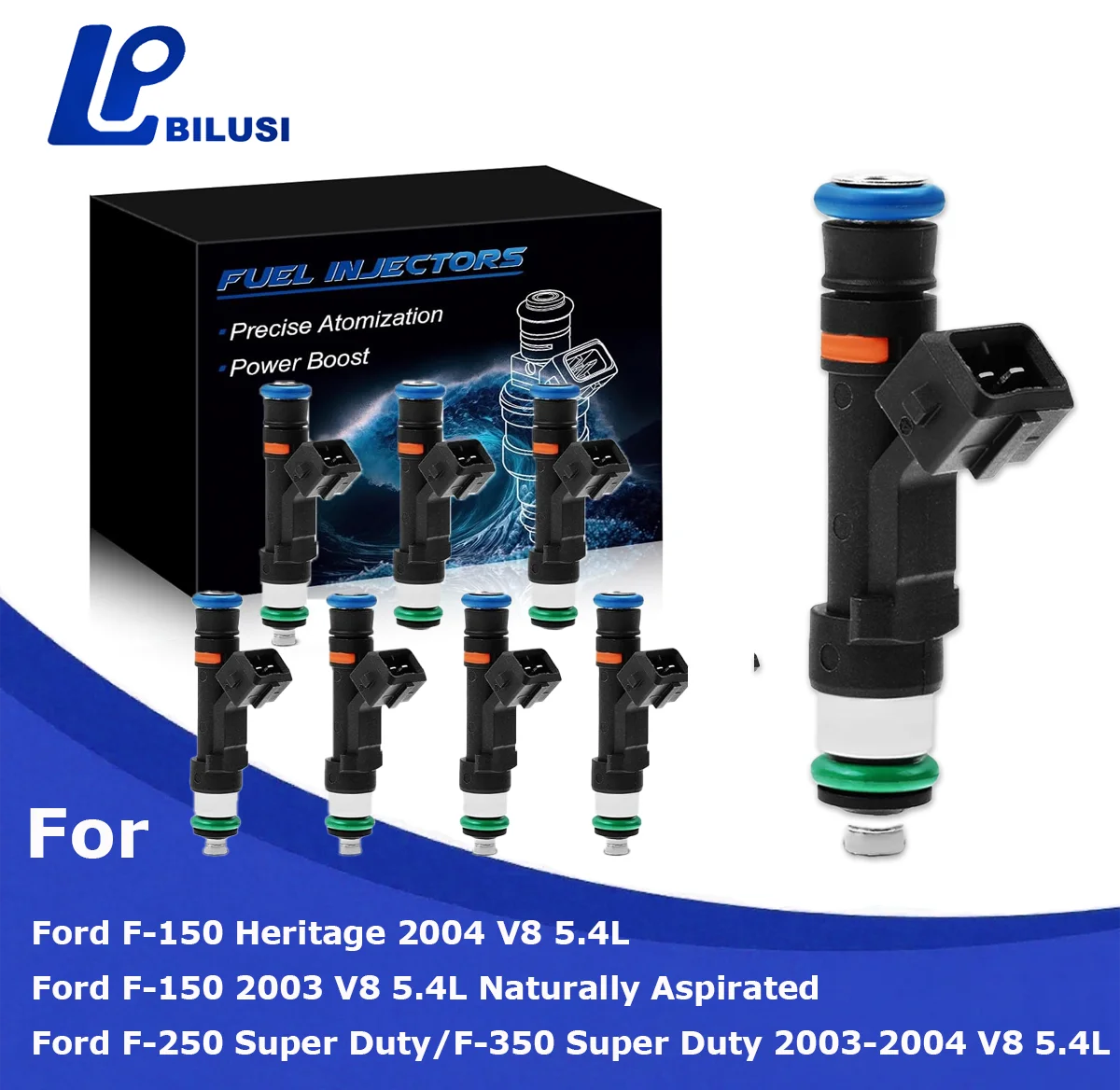 

Bilusi Fuel Injectors Ford F-150 2003 F-150 Heritage 2004 F-250 F-350 Super Duty 2003-2004 V8 5.4L OE:4L3Z9F593CA 0280158044